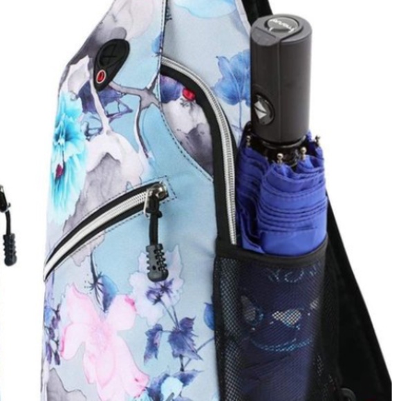 Mosiso Sling BackPack Crossbody Shoulder Bag in Ink Wash Painting - Picture 3 of 8